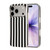 iPhone 18 Pro Max Full Coverage IMD Printed Vertical Stripes TPU Phone Case - Black