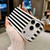 iPhone 18 Pro Max Full Coverage IMD Printed Vertical Stripes TPU Phone Case - Black