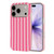 iPhone 18 Pro Max Full Coverage IMD Printed Vertical Stripes TPU Phone Case - Pink