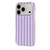 iPhone 18 Pro Max Full Coverage IMD Printed Vertical Stripes TPU Phone Case - Purple