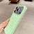 iPhone 18 Pro Max Full Coverage IMD Printed Vertical Stripes TPU Phone Case - Yellow Green