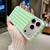 iPhone 18 Pro Max Full Coverage IMD Printed Vertical Stripes TPU Phone Case - Yellow Green