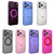 iPhone 18 Pro Max Glitter 360 Rotation Magnetic Holder Phone Case - Black