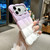 iPhone 18 Pro Max Gradient Cloud Square TPU Phone Case - Purple White