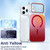 iPhone 18 Pro Max Gradient Discolor Lens Protector Kickstand Magnetic Phone Case - Red