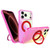 iPhone 18 Pro Max Iris Mirror Magnetic Ring Holder Phone Case - Aurora Red