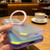 iPhone 18 Pro Max Iris Mirror Magnetic Ring Holder Phone Case - Lime