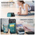 iPhone 18 Pro Max JEEHOOD J05 Business Magnetic Style RFID Leather Phone Case - Blue Green