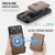 iPhone 18 Pro Max JEEHOOD J09 Buckle Card Bag MagSafe Magnetic Style RFID Leather Phone Case - Brown