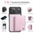 iPhone 18 Pro Max JEEHOOD J09 Buckle Card Bag MagSafe Magnetic Style RFID Leather Phone Case - Pink