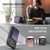 iPhone 18 Pro Max JEEHOOD J09 Buckle Card Bag MagSafe Magnetic Style RFID Leather Phone Case - Purple