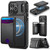 iPhone 18 Pro Max JEEHOOD J10 Flip Card Bag MagSafe Split RFID Leather Phone Case - Black