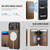 iPhone 18 Pro Max JEEHOOD J10 Flip Card Bag MagSafe Split RFID Leather Phone Case - Brown