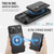 iPhone 18 Pro Max JEEHOOD J12 Exquisite RFID MagSafe Zipper Card Bag Phone Case - Black