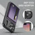iPhone 18 Pro Max JEEHOOD J12 Exquisite RFID MagSafe Zipper Card Bag Phone Case - Purple