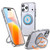 iPhone 18 Pro Max Kalebol 360-degree Rotating MagSafe Magnetic Holder Phone Case - Transparent