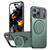 iPhone 18 Pro Max Kalebol Magnetic MagSafe Rotation Holder PC Phone Case - Grey Green