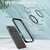 iPhone 18 Pro Max kalebol MagSafe Metal Ring Holder Phone Case - Black