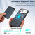 iPhone 18 Pro Max Kalebol Slim MagSafe Ring Magnetic Card Bag Leather Phone Case - Blue