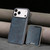 iPhone 18 Pro Max Kalebol Slim MagSafe Ring Magnetic Card Bag Leather Phone Case - Blue