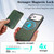 iPhone 18 Pro Max Kalebol Slim MagSafe Ring Magnetic Card Bag Leather Phone Case - Green