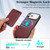 iPhone 18 Pro Max Kalebol Slim MagSafe Ring Magnetic Card Bag Leather Phone Case - Red