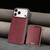 iPhone 18 Pro Max Kalebol Slim MagSafe Ring Magnetic Card Bag Leather Phone Case - Red