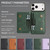 iPhone 18 Pro Max Kalebol Strong MagSafe Magnetic Two-Fold Card Bag Leather Phone Case - Green