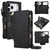 iPhone 18 Pro Max KLT-033 Detachable 2 in 1 Zipper Wallet Magnetic Phone Case with Lanyard - Black
