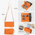 iPhone 18 Pro Max KLT-033 Detachable 2 in 1 Zipper Wallet Magnetic Phone Case with Lanyard - Orange