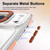 iPhone 18 Pro Max Lens Frame Holder Acrylic TPU Phone Case - Clear Orange