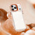 iPhone 18 Pro Max Lens Frame Holder Acrylic TPU Phone Case - Clear Orange