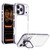 iPhone 18 Pro Max Lens Frame Holder Acrylic TPU Phone Case - Clear Purple