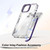 iPhone 18 Pro Max Lens Frame Holder Acrylic TPU Phone Case - Clear Purple