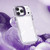 iPhone 18 Pro Max Lens Frame Holder Acrylic TPU Phone Case - Clear Purple