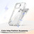 iPhone 18 Pro Max Lens Frame Holder Acrylic TPU Phone Case - Transparent