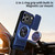 iPhone 18 Pro Max Lens Sliding Window Multifunctional Magnetic Shockproof Phone Case - Royal Blue