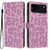 iPhone 18 Pro Max Leopard Print Wallet Vegan Leather Phone Case with Lanyard - Light Purple