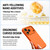 iPhone 18 Pro Max Liquid Silicone Frame Hybrid Clear Acrylic Back Panel Phone Case - Orange