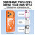 iPhone 18 Pro Max Liquid Silicone Frame Hybrid Clear Back Panel Magnetic Phone Case - Light Pink