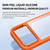 iPhone 18 Pro Max Liquid Silicone Frame Hybrid Clear Back Panel Magnetic Phone Case - Orange