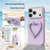 iPhone 18 Pro Max Liquid Silicone Metal Heart-Shaped Kickstand Phone Case - Orange