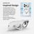 iPhone 18 Pro Max Liquid Silicone Metal Heart-Shaped Kickstand Phone Case - White