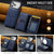 iPhone 18 Pro Max MAGKING K5 Series RFID Tri-fold Card Bag Detachable Magnetic Phone Case - Blue