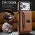 iPhone 18 Pro Max MAGKING K5 Series RFID Tri-fold Card Bag Detachable Magnetic Phone Case - Brown
