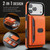 iPhone 18 Pro Max MAGKING K5 Series RFID Tri-fold Card Bag Detachable Magnetic Phone Case - Orange