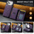 iPhone 18 Pro Max MAGKING K5 Series RFID Tri-fold Card Bag Detachable Magnetic Phone Case - Purple