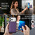 iPhone 18 Pro Max MAGKING K5 Series RFID Tri-fold Card Bag Detachable Magnetic Phone Case - Purple