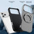iPhone 18 Pro Max Magnetic 360 Rotating Holder Phone Case - Silver