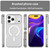 iPhone 18 Pro Max MagSafe Frosted Translucent TPU + PC Full Coverage Phone Case - White
